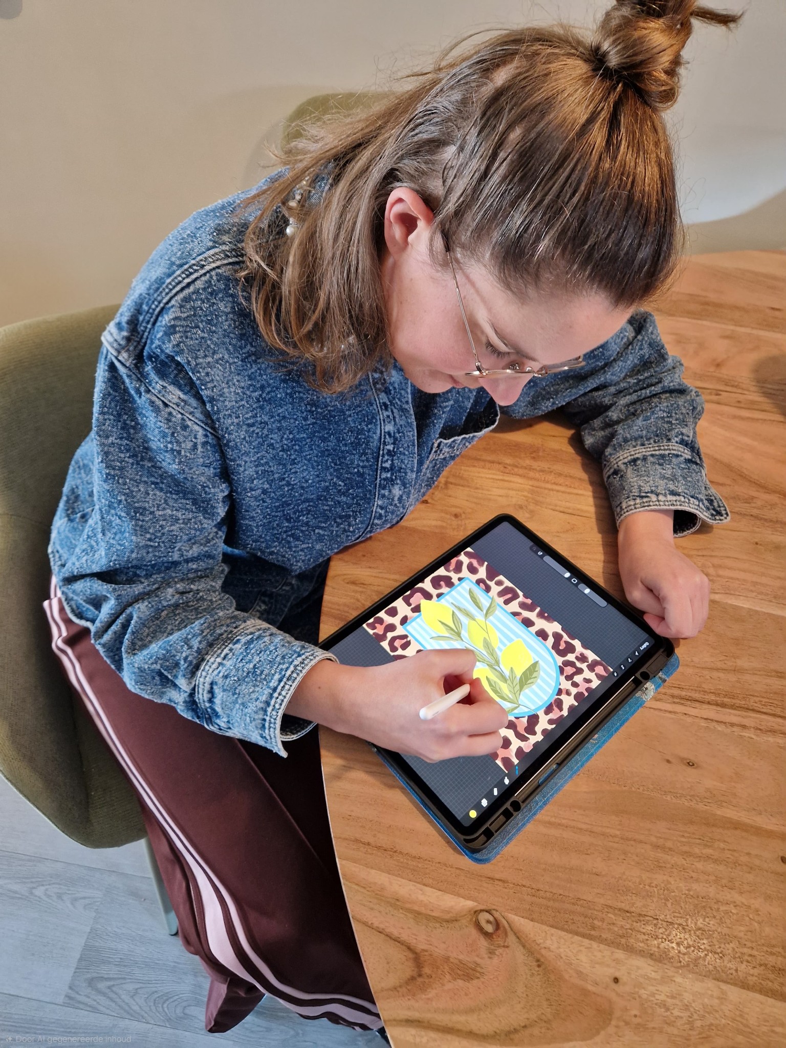 Marije van TanteTrendy aan het tekenen op iPad met Apple Pencil