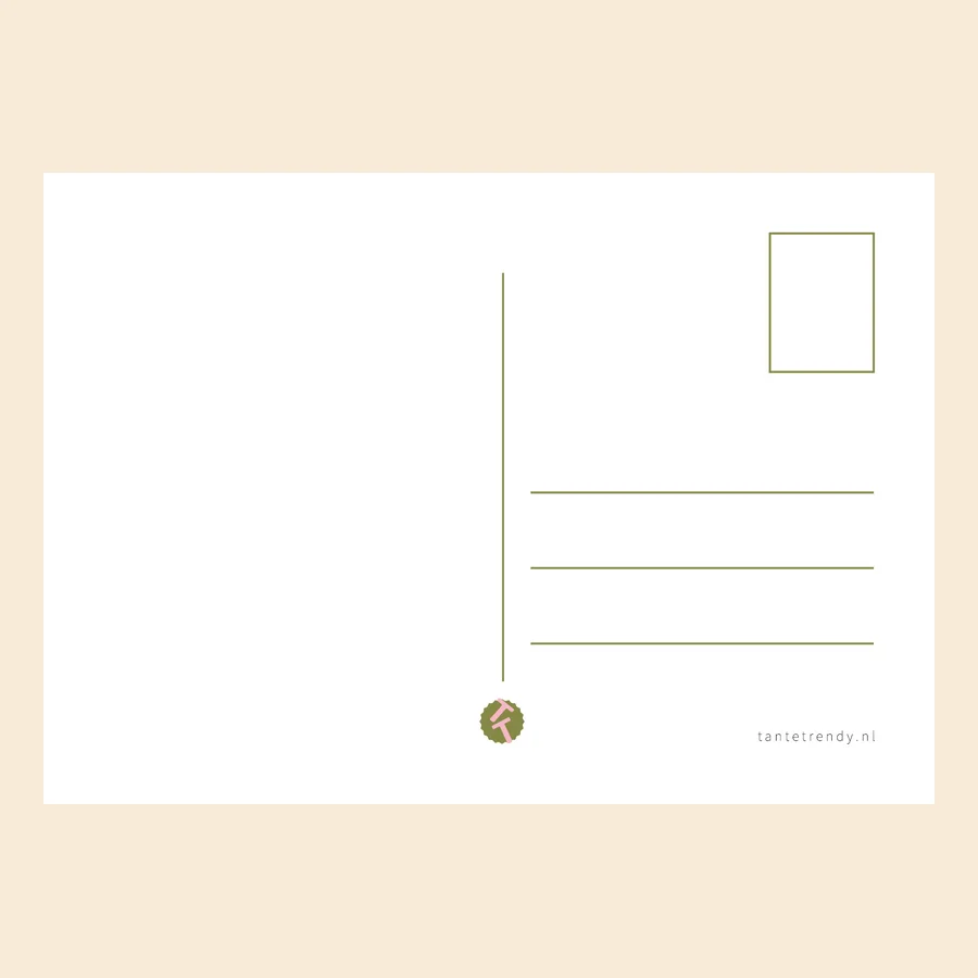 Wenskaart: artistieke illustratie van vliegende witte duiven, rode accenten, blauwe achtergrond, rood woord - TanteTrendy